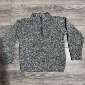 Arizona Jean Co Boys Grey Marled Quarter Zip Sweater Mock Neck Pullover XL 7